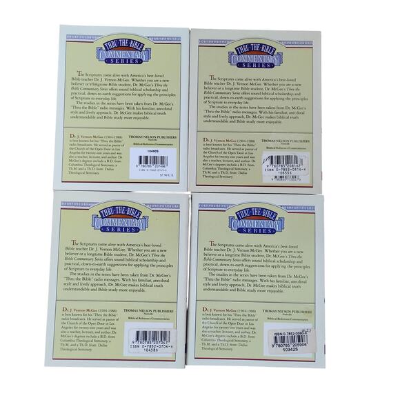 Faith Based Bundle 4 Commentary Books J Vernon McGee 1991 - Picture 7 of 9